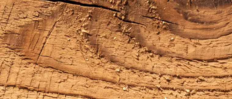A check crack running with the grain