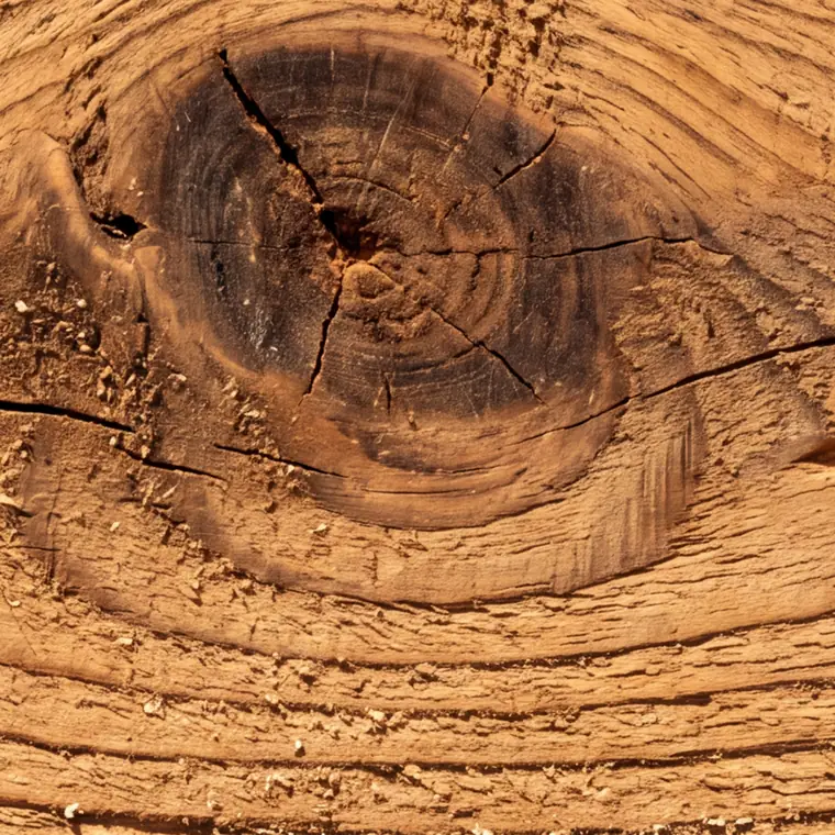 A dark knot in the board