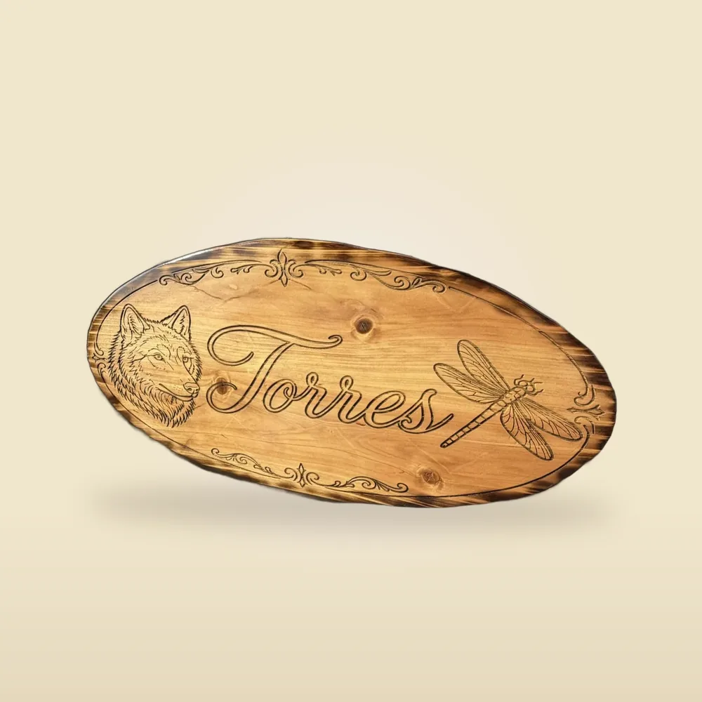 Engraved sign